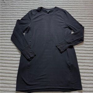 Athleta Women's Black Knit Long Sleeve Round Neck Tunic Top Size L